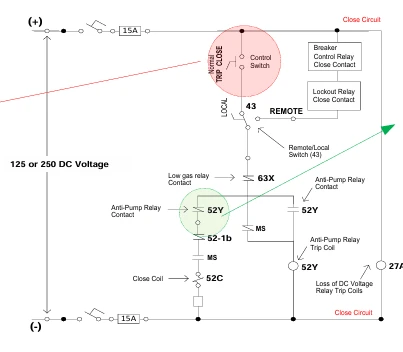Anti-pumping relay diagram