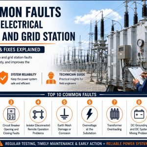 Common faults of an electrical substation